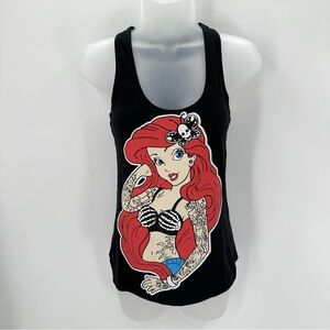 Mermaid Tank Tatted Redhead Princess Womens S Black Racerback Punk Alternative